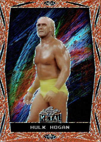 2024 Hulk Hogan Leaf Metal Legends DIAGONAL ORANGE SHIMMER 4/6 #9 WWE Legend