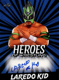 2023 Laredo Kid Leaf Heroes of Wrestling BLUE AUTO AUTOGRAPH #BA-LK1 AAA Worldwide