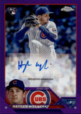 2023 Hayden Wesneski Topps Chrome PURPLE REFRACTOR ROOKIE AUTO 135/250 AUTOGRAPH #AC-HW Chicago Cubs