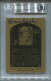 1981 Warren Spahn Metallic HOF Plaque BAS AUTHENTIC AUTO AUTOGRAPH #NA Milwaukee Braves 1282