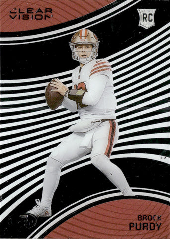 2022 Brock Purdy Panini Chronicles CLEAR VISION ROOKIE RC #CVR-8 San Francisco 49ers