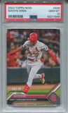 2023 Masyn Winn Topps Now CALL UP ROOKIE RC PSA 10 #828 St. Louis Cardinals 1949