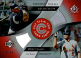 2005 Albert Pujols Adrian Beltre Upper Deck Reflections CUT FROM THE SAME CLOTH DUAL JERSEY 79/99 RELIC #CC-AA St. Louis Cardinals Seattle Mariners