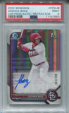 2022 Joshua Baez Bowman Chrome 1ST BOWMAN REFRACTOR PROSPECT AUTO 394/499 AUTOGRAPH PSA 9 #CPA-JB St. Louis Cardinals 7663