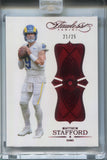 2025 Matthew Stafford Panini Flawless RUBY RED 21/25 #20 Los Angeles Rams