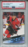 2020-21 Josh Norris Upper Deck Series 1 YOUNG GUNS ROOKIE RC PSA 10 #209 Ottawa Senators 4082