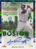 2024 David Ortiz Leaf In the Game Used ONCE UPON A TIME IN BOSTON RAINBOW FOIL AUTO 04/25 AUTOGRAPH #OUT-DO1 Boston Red Sox HOF