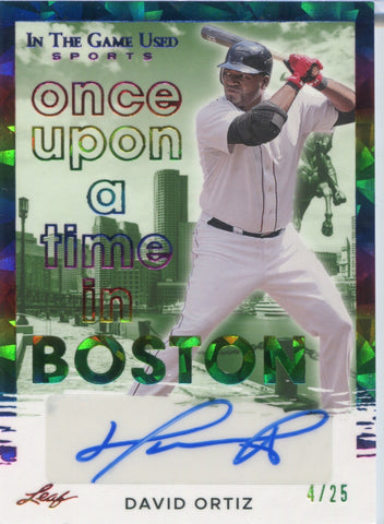 2024 David Ortiz Leaf In the Game Used ONCE UPON A TIME IN BOSTON RAINBOW FOIL AUTO 04/25 AUTOGRAPH #OUT-DO1 Boston Red Sox HOF