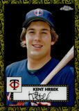 2021 Kent Hrbek Topps Chrome Platinum Anniversary BLACK AND GOLD 70TH ANNIVERSARY REFRACTOR 07/10 #580 Minnesota Twins
