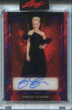 2025 Emilia Clarke Leaf Red Carpet PURPLE FOIL AUTO 8/8 AUTOGRAPH #A-EC1 Game of Thrones