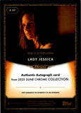 2025 Rebecca Ferguson as Lady Jessica Topps Chrome Dune ORANGE AUTO AUTOGRAPH #A-RF