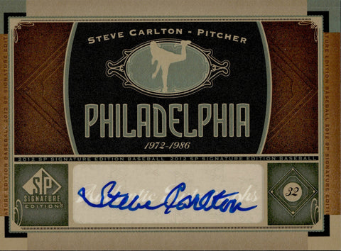 2012 Steve Carlton Upper Deck SP Signature Edition AUTO AUTOGRAPH #PHI-2 Philadelphia Phillies HOF