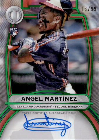 2025 Angel Martinez Topps Tribute GREEN ROOKIE AUTO 16/99 AUTOGRAPH RC #TA-AM Cleveland Guardians