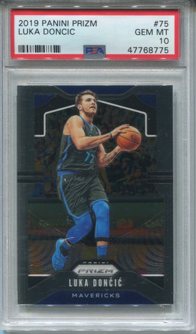 2019-20 Luka Doncic Panini Prizm PSA 10 #75 Dallas Mavericks 8775