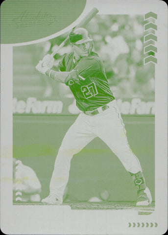2020 Mike Trout Panini Absolute PRINTING PLATE 1/1 ONE OF ONE #98 Anaheim Angels