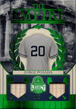 2025 Jorge Posada Leaf Bronx Legacy GREEN FOIL THE EMPIRE DUAL BAT 3/5 RELIC #TE-24 New York Yankees