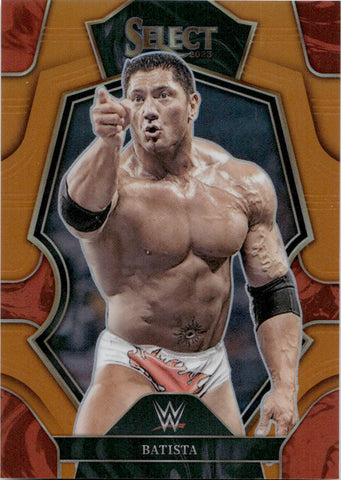 2023 Batista Panini Select WWE PREMIER LEVEL ORANGE 44/49 #148 WWE Legend