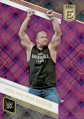 2023 "Stone Cold" Steve Austin Donruss Elite PURPLE PLAID 78/99 #105 WWE Legend