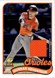 2024 Gunnar Henderson Topps Update Series 1989 DESIGN JERSEY RELIC #89RU-GH Baltimore Orioles