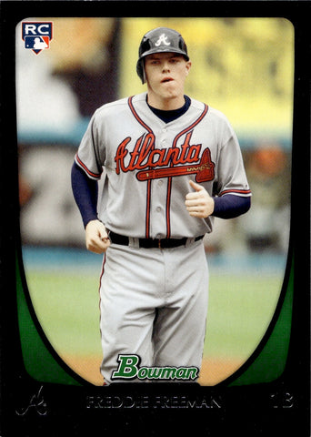 2011 Freddie Freeman Bowman ROOKIE RC #205 Atlanta Braves 2