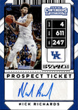 2020-21 Nick Richards Panini Contenders Draft Picks ROOKIE PROSPECT TICKET AUTO AUTOGRAPH #90 Miami Heat