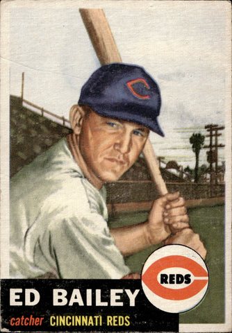 1953 Ed Bailey Topps ROOKIE RC #206 Cincinnati Reds BV $50