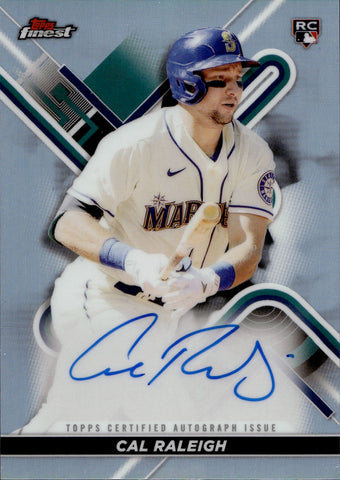 2022 Cal Raleigh Topps Finest REFRACTOR ROOKIE AUTO AUTOGRAPH #FA-CR Seattle Mariners