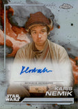 2024 Alex Lawther as Karis Nemik Autograph Topps Chrome Star Wars #AU-AL AUTO