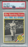 1976 Babe Ruth Topps ALL TIME ALL-STARS PSA 2 #345 New York Yankees HOF 7039