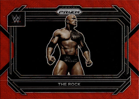 2023 Dwayne The Rock Johnson Panini Prizm WWE RED WAVE #41 WWE Legend 2