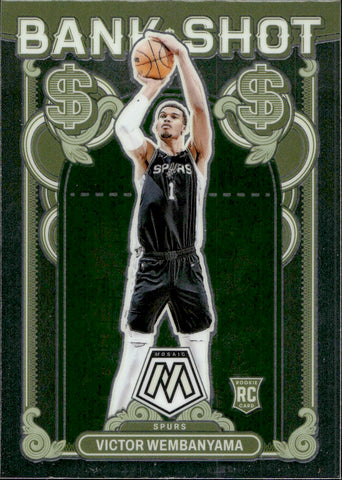 2023-24 Victor Wembanyama Panini Mosaic BANK SHOT ROOKIE RC #17 San Antonio Spurs