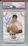 2006 Carl Erskine Donruss Threads PSA/DNA AUTHENTIC AUTO AUTOGRAPH #14 Brooklyn Dodgers 8141