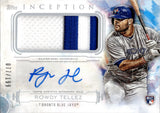 2019 Rowdy Tellez Topps Inception ROOKIE PATCH AUTO 077/199 AUTOGRAPH RC #IAP-RT Toronto Blue Jays