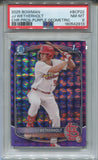 2025 JJ Wetherholt Bowman Chrome 1ST BOWMAN PURPLE GEOMETRIC REFRACTOR 053/250 PSA 8 #BCP22 St. Louis Cardinals 2913