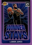 2024-25 LeBron James Donruss Optic PINK WINNER STAYS 10/25 #1 Los Angeles Lakers *NRMT Surface*