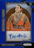 2023 Meiko Satomura Panini Chronicles PRIZM BLUE NATIONAL PRIDE AUTO 02/49 AUTOGRAPH #NP-MST NXT