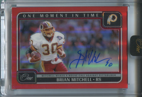 2024 Brian Mitchell Panini One RED ONE MOMENT IN TIME AUTO 13/60 AUTOGRAPH #399 Washington Redskins