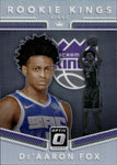 2017-18 De'Aaron Fox Donruss Optic HOLO SILVER ROOKIE KINGS RC #5 Sacramento Kings