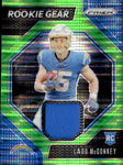 2024 Ladd McConkey Panini Prizm GREEN PULSAR ROOKIE GEAR JERSEY RELIC RC #RG-LMY Los Angeles Chargers