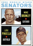 1964 Lou Piniella Mike Brumley Topps ROOKIE STARS RC #167 Washington Senators