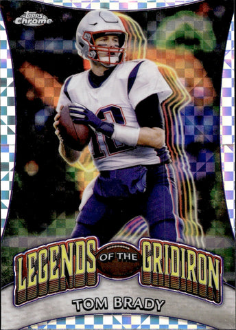 2024 Tom Brady Topps Chrome LEGENDS OF THE GRIDIRON XFRACTOR #LOG-1 New England Patriots