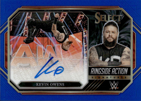 2023 Kevin Owens Panini Select WWE BLUE RINGSIDE ACTION SIGNATURES AUTO 38/49 AUTOGRAPH #RA-KON Monday Night Raw