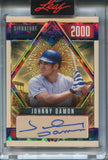 2025 Johnny Damon Leaf Seasons in The Sun RAINBOW FOIL SIGNATURE SERIES AUTO 11/15 AUTOGRAPH #SSE-JD1 New York Yankees