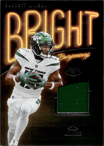 2023 Garrett Wilson Panini Luminance BRIGHT BEGINNINGS JERSEY New York Jets #BB-11