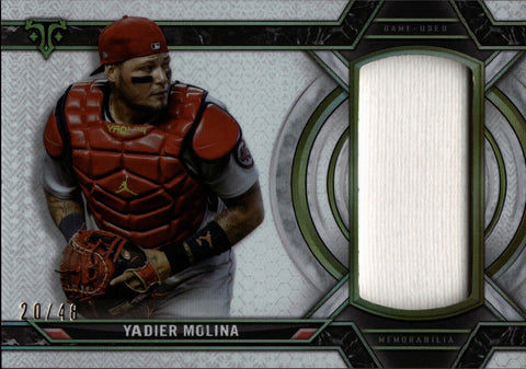 2021 Yadier Molina Topps Triple Threads JERSEY 20/48 RELIC #SJR-YMO St. Louis Cardinals