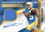 2021 Josh Palmer Panini Rookies & Stars DRESS FOR SUCCESS ROOKIE JERSEY AUTO 51/99 AUTOGRAPH #DS-JP Los Angeles Chargers