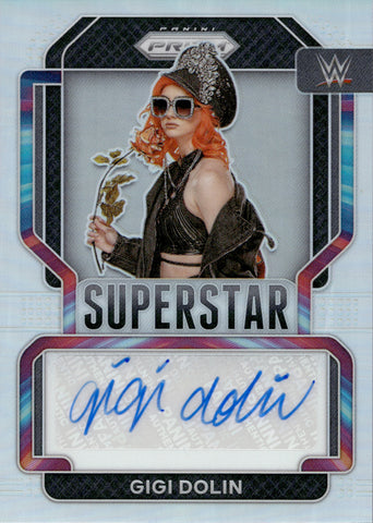 2022 Gigi Dolin Panini Prizm WWE HOLO SILVER SUPERSTAR AUTO AUTOGRAPH #SA-GGD NXT