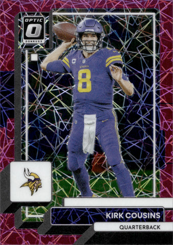 2022 Kirk Cousins Donruss Optic PINK VELOCITY #127 Minnesota Vikings