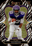 2025 Tai Felton Panini Select SP ZEBRA SUITE LEVEL ROOKIE RC #365 Minnesota Vikings