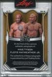 2025 Mike Tyson Floyd Mayweather Jr. Leaf Metal BLUE SCOPE DUAL AUTO 4/5 AUTOGRAPH #DA-18 Boxing